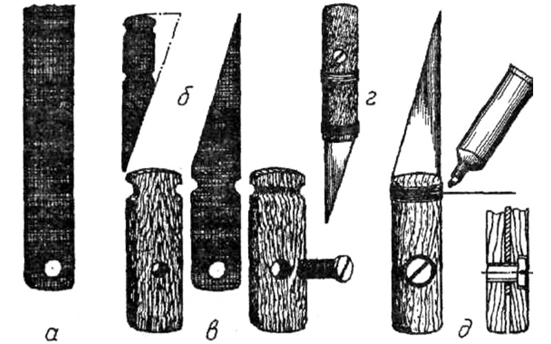 Изготовление ножей из полотна пилы по металлу